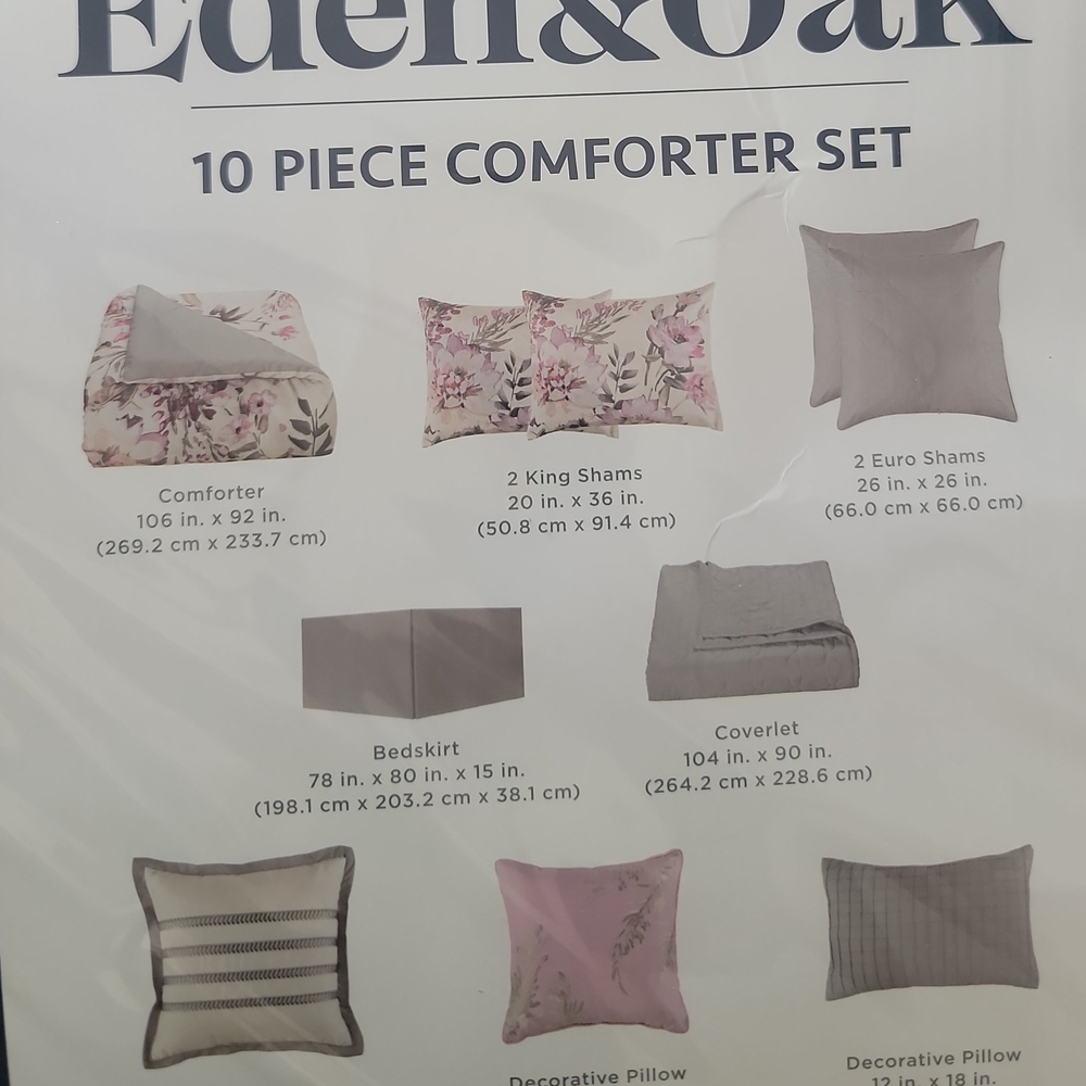 Floral Comforter Set - King, NEW IN BAG - Picture 3 of 4
